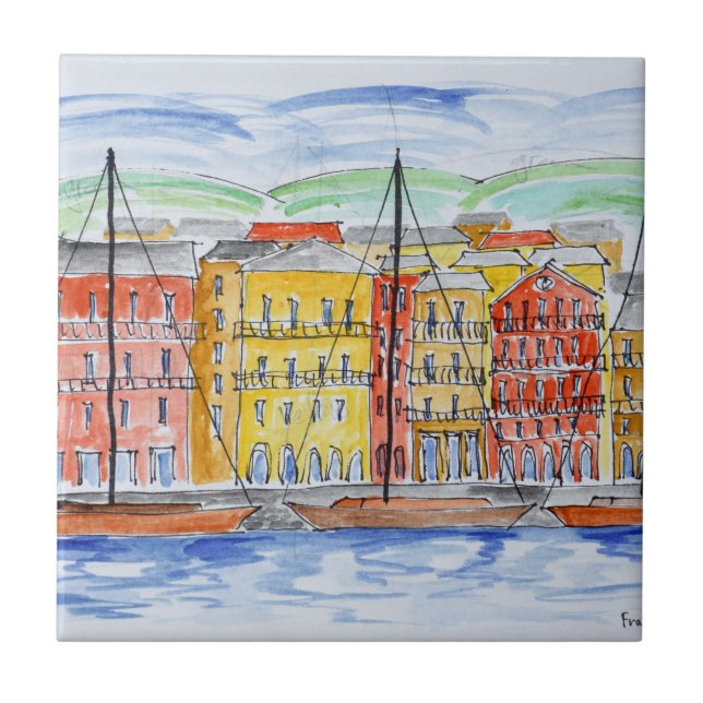 Port, Bastia | Corsica, France Ceramic Tile (Front)