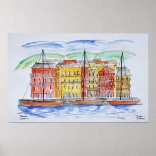 Port, Bastia Corsica, France Poster