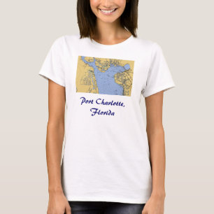 Port Charlotte, Florida Nautical Chart T-Shirt