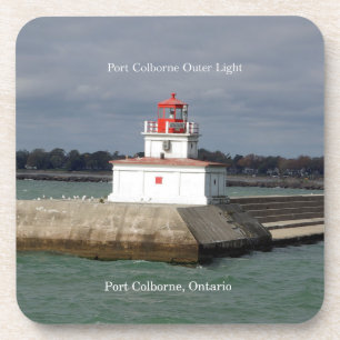 Port Colborne Outer Light 6 plastic coasters