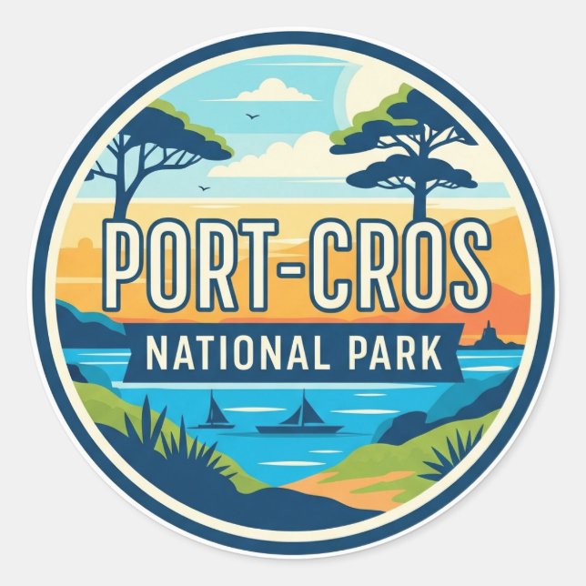 Port-Cros National Park France Travel Classic Round Sticker (Front)