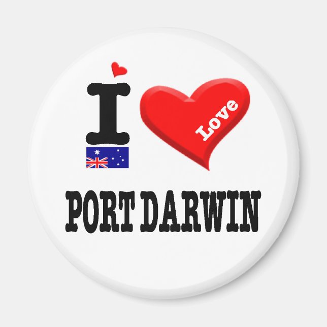 PORT DARWIN - I Love Magnet (Front)