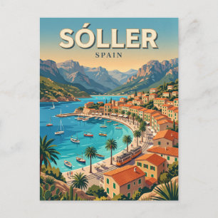 Port de Sóller Spain Postcard