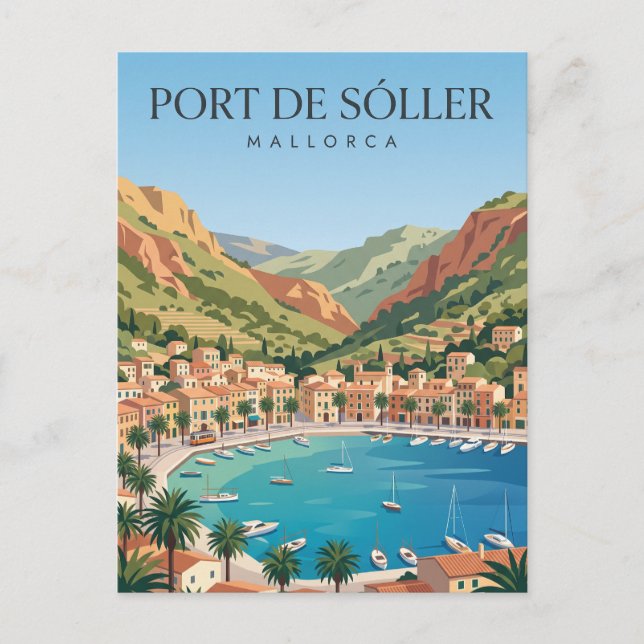 Port de Sóller Spain Postcard (Front)