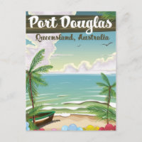 Port Douglas Australia vintage travel poster
