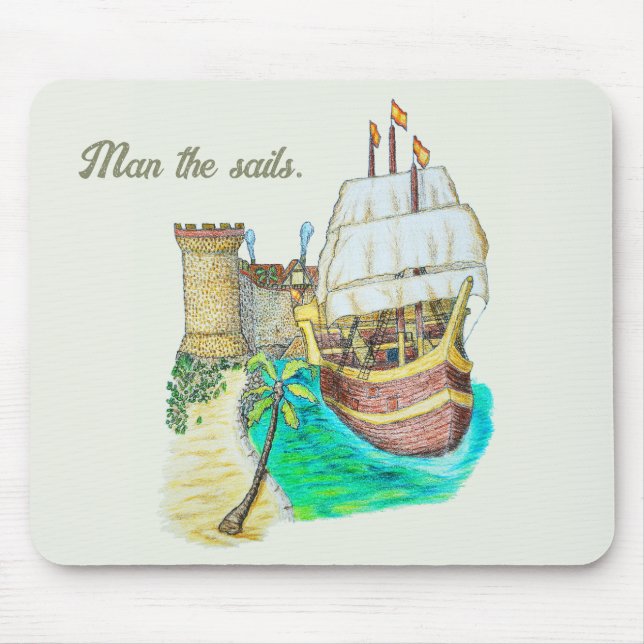 Port Galleon Mouse Pad (Front)