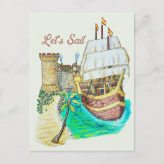 Port Galleon Postcard