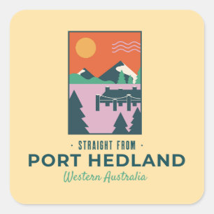 port hedland Western Australia Square Sticker