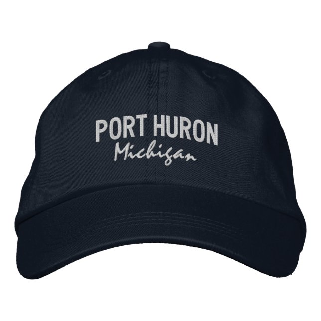 Port Huron Michigan Embroidered Baseball Hat (Front)