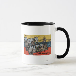 Port Huron, Michigan - Large Letter Scenes Mug