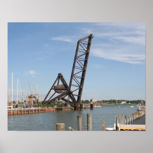 Port Huron Train Bridge Poster (Front)
