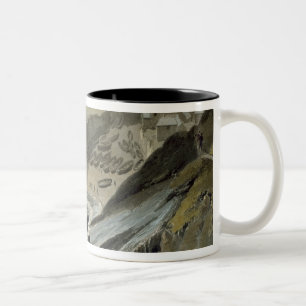 Port Looe, Cornwall, from 'A Voyage Around Great B Two-Tone Coffee Mug