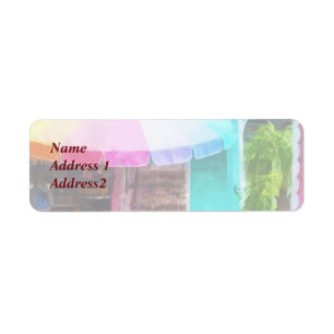 Port Lucaya Marketplace Bahamas Save the Date Return Address Label