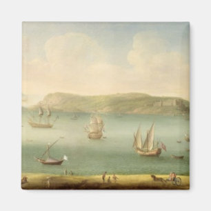 Port Mahon, Minorca, 1730's (oil on canvas) Magnet