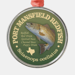 Port Mansfield (redfish) Metal Ornament