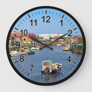 Port of Larros in France Large Clock
