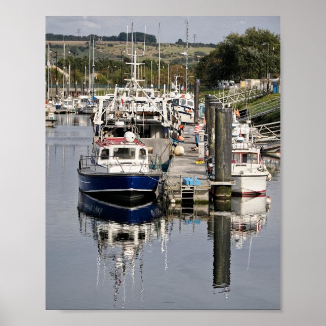 Port of Le Tréport in France  Poster (Front)
