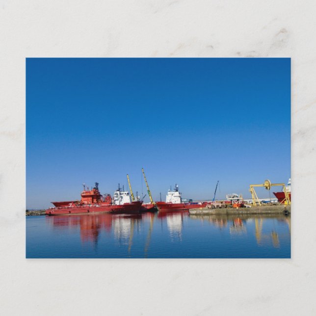 'Port of Leith, Edinburgh' Postcard (Front)