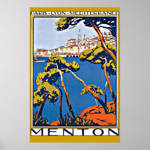 Port of Menton France Poster