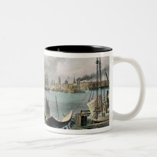 Port of New Orleans, engraved by D.G. Thompson Two-Tone Coffee Mug