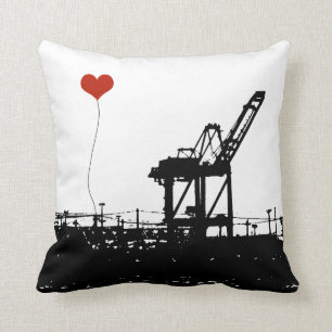 Port of Oakland Shipping Crane Pillow