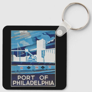Port of Philadelphia Pennsylvania Key Ring