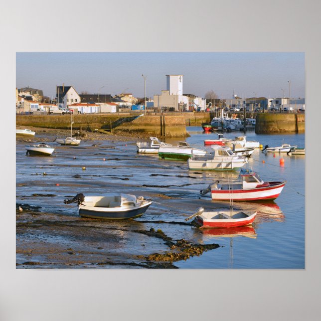 Port of Saint-Gilles-Croix-de-Vie in France Poster (Front)