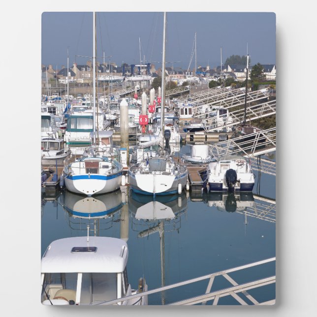 Port of Saint-Vaast-la-Hougue in France Plaque (Front)