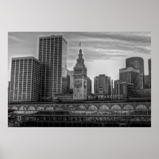Port of San Francisco, the Ferry Building Poster (Front)