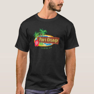 Port Orange Florida Vintage Mid Century Design T-Shirt