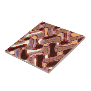 Port & Peach Ceramic Tile by Artist C.L. Brown