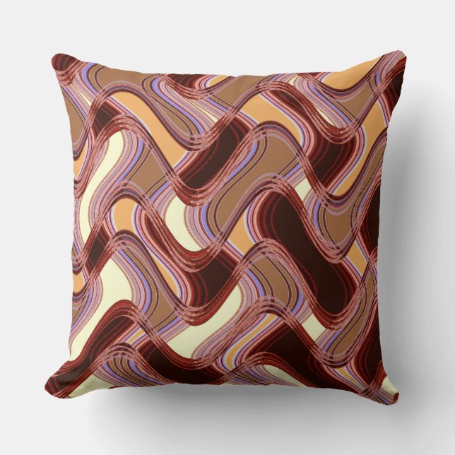Port & Peach Square Throw Pillow (Front)