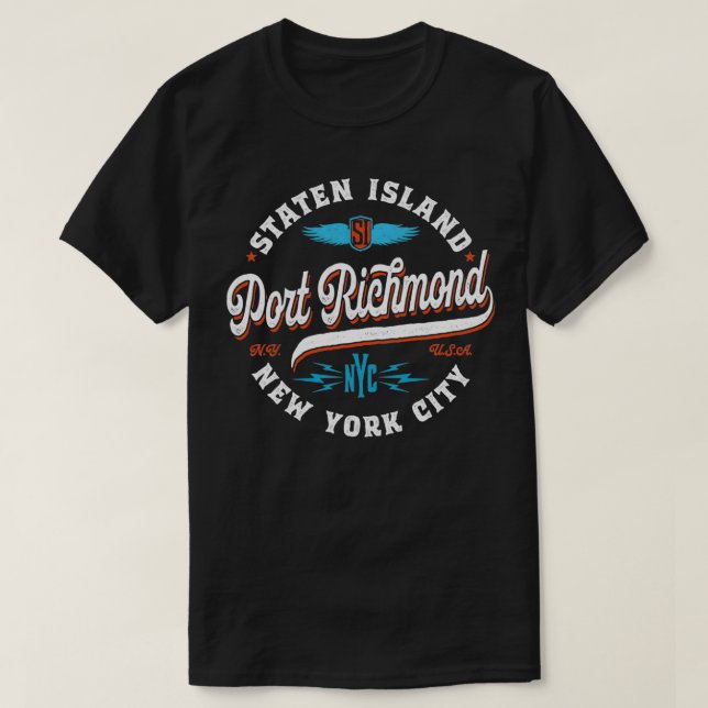 Port Richmond New York City Staten Island  T-Shirt (Design Front)