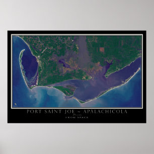 Port Saint Joe - Apalachicola Florida Satellite Poster