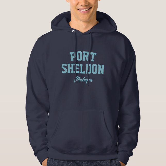 Port Sheldon Michigan Printed Hoodie (Front)