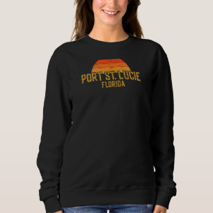 Port St Lucie Florida Retro Vintage Sunset 2 Sweatshirt