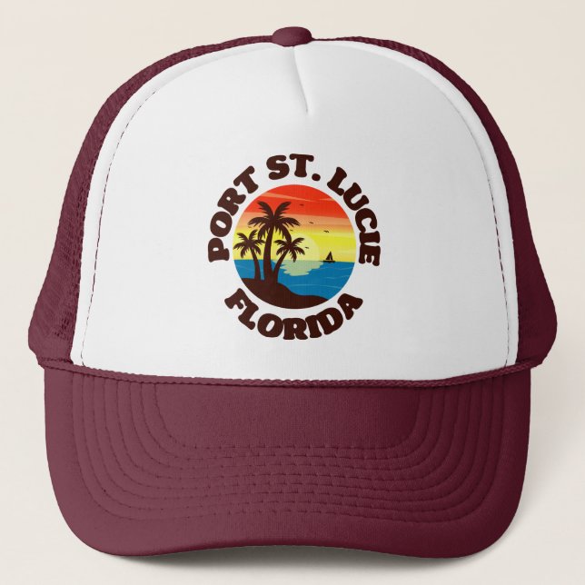 Port St. Lucie,Florida Trucker Hat (Front)