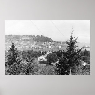 Port Townsend, WA View Main Barracks Fort Warden Poster