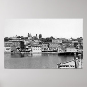 Port Townsend, WA Waterfront Town View Photograp Poster