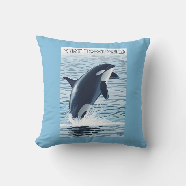 Port Townsend, WashingtonOrca Jumping Cushion (Front)