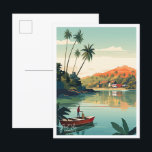 Port Vila Vanuatu Art Vintage Travel Illustration Postcard<br><div class="desc">Port Vila Vanuatu Art Vintage travel place illustration</div>