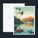 Port Vila Vanuatu Art Vintage Travel Illustration Postcard<br><div class="desc">Port Vila Vanuatu Art Vintage travel place illustration</div>
