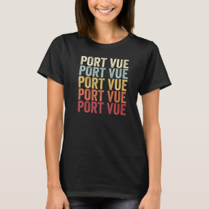 Port Vue Pennsylvania Port Vue PA Retro Vintage Te T-Shirt