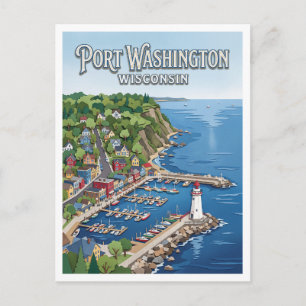 Port Washington Lakeshore Wisconsin Postcard