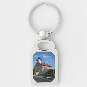 Port Washington Lighthouse metal key chain