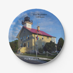 Port Washington Lighthouse paper plate
