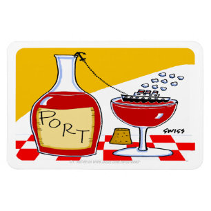 Port Wine Cartoon Humourous Tasting Party Favour Magnet