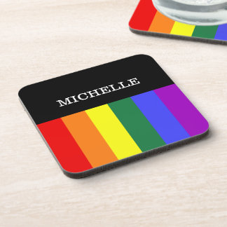 Porta Copos Orgulho Gay Rainbow Personalizado Coaster