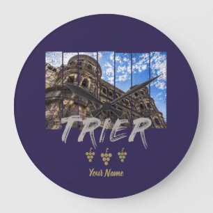 Porta Nigra in Trier vintage Moselle Souvenir Large Clock