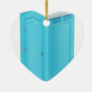 Portable chemical toilet ceramic tree decoration